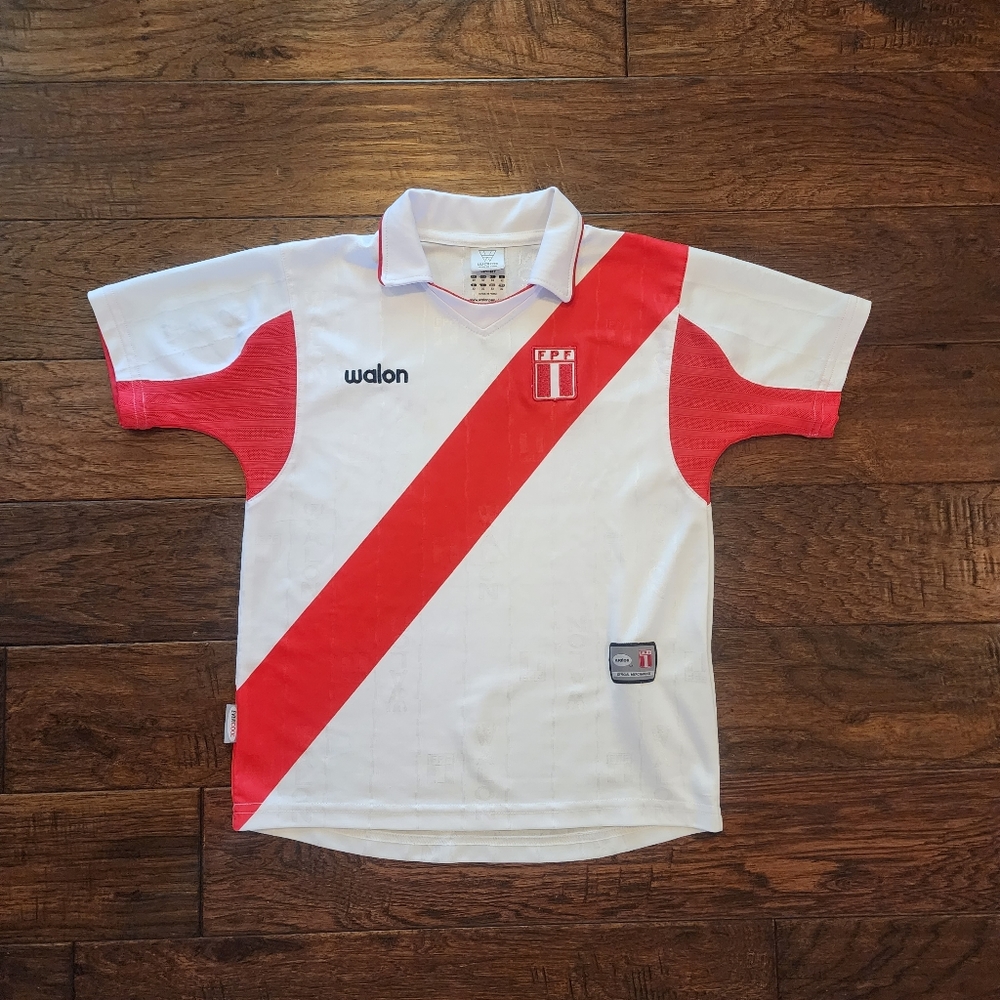 Peru Peruvian Kids Soccer Fubol Jersey XS
